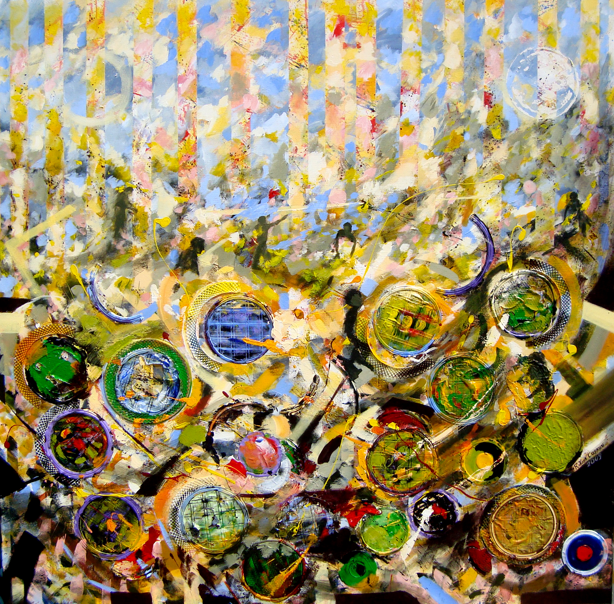 Tual Üzerine Akrilik 'Kaos' 150x150cm 2009